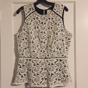 Maeve Lace Peplum Top size 14 from Anthropologie